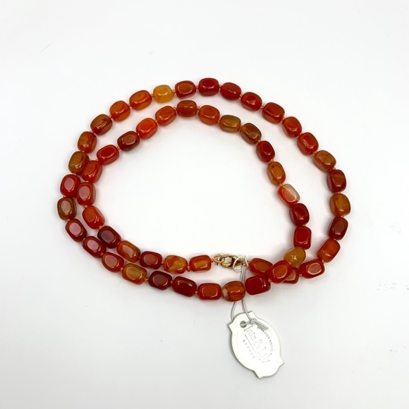 925 ST SILVER & GENUINE GEMSTONE LONG NECKLACE - Picture 6 of 8